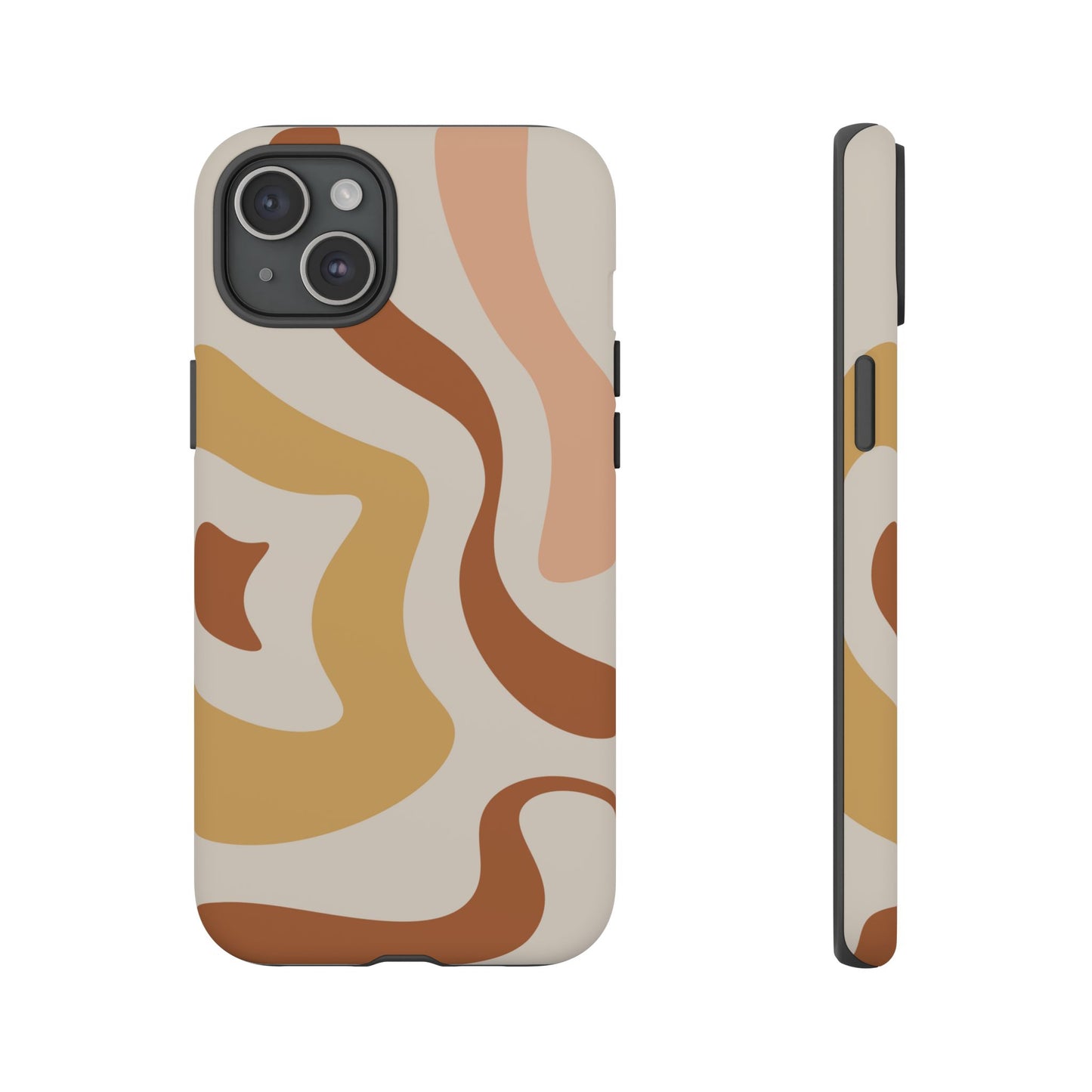 Mocha Drift - Swirl Pattern Tough Phone Case