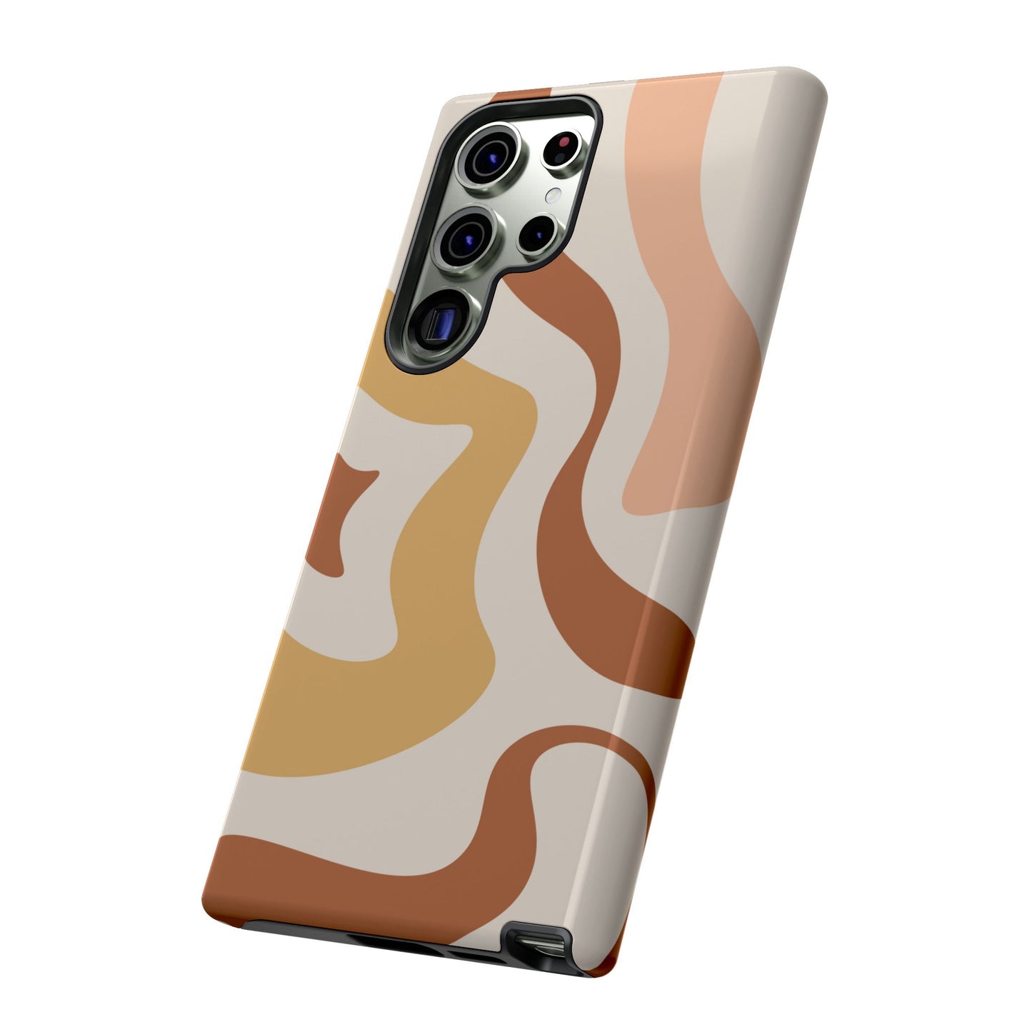 Mocha Drift - Swirl Pattern Tough Phone Case