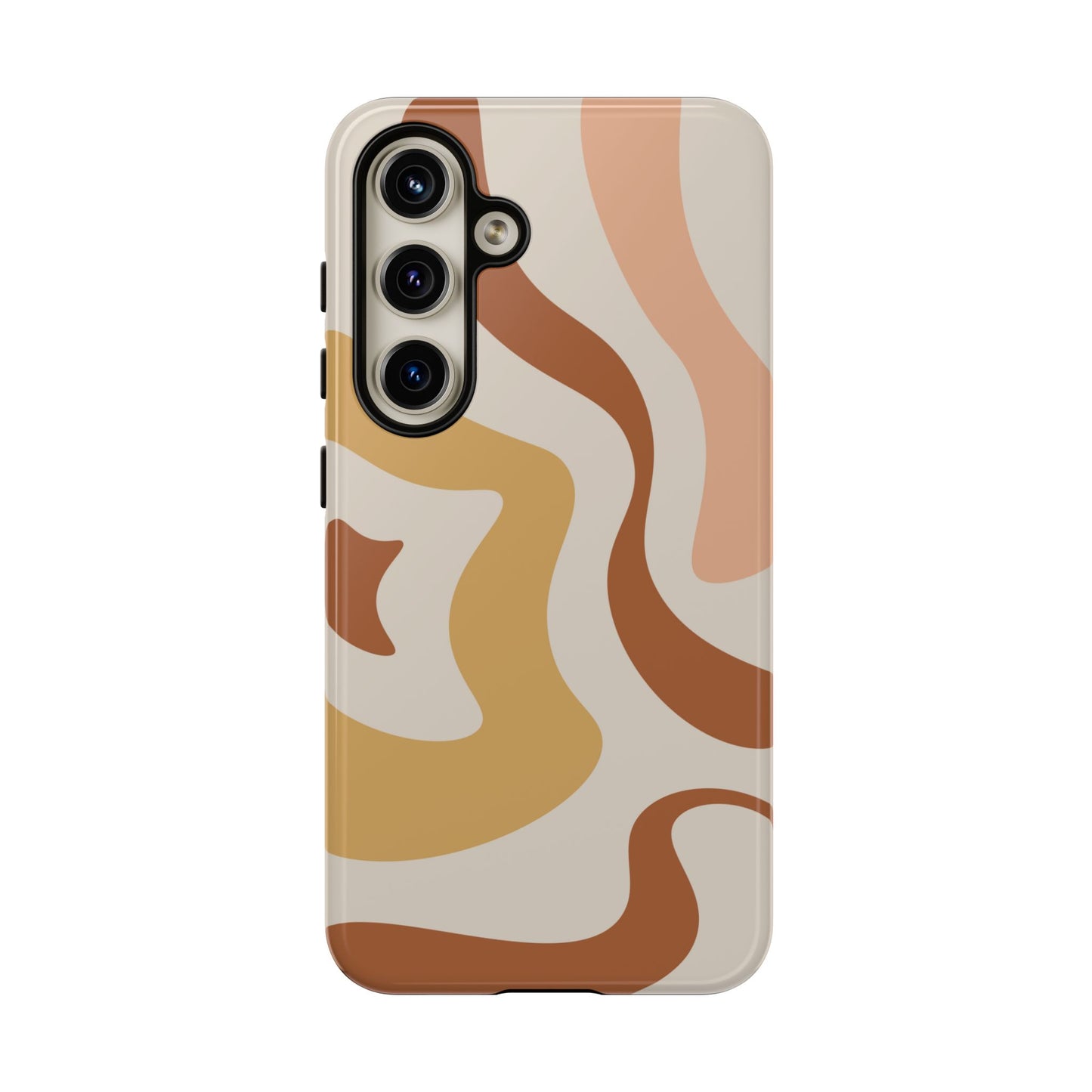 Mocha Drift - Swirl Pattern Tough Phone Case