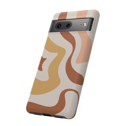 Mocha Drift - Swirl Pattern Tough Phone Case
