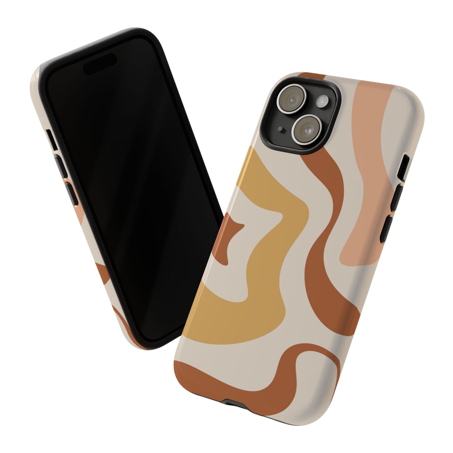 Mocha Drift - Swirl Pattern Tough Phone Case