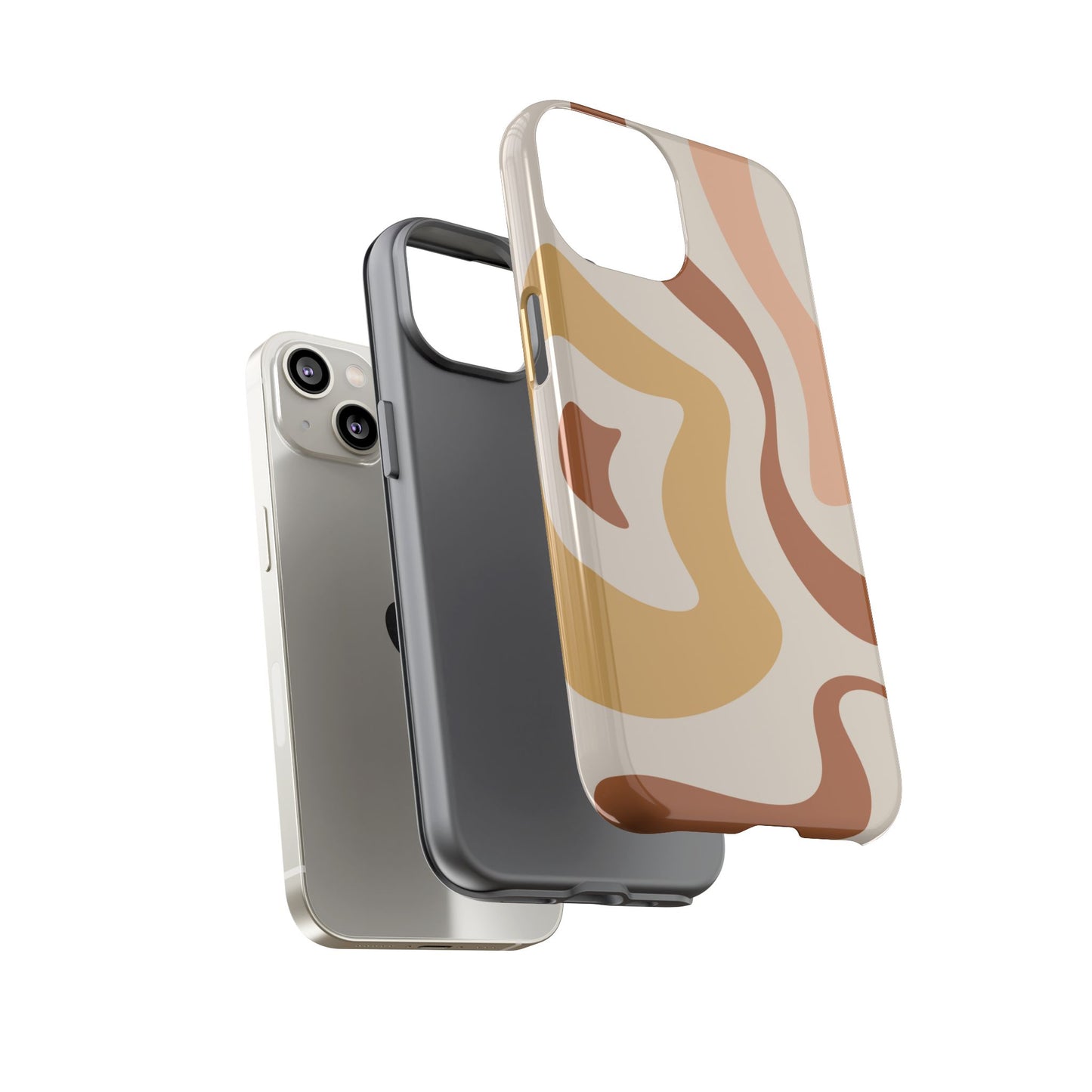 Mocha Drift - Swirl Pattern Tough Phone Case