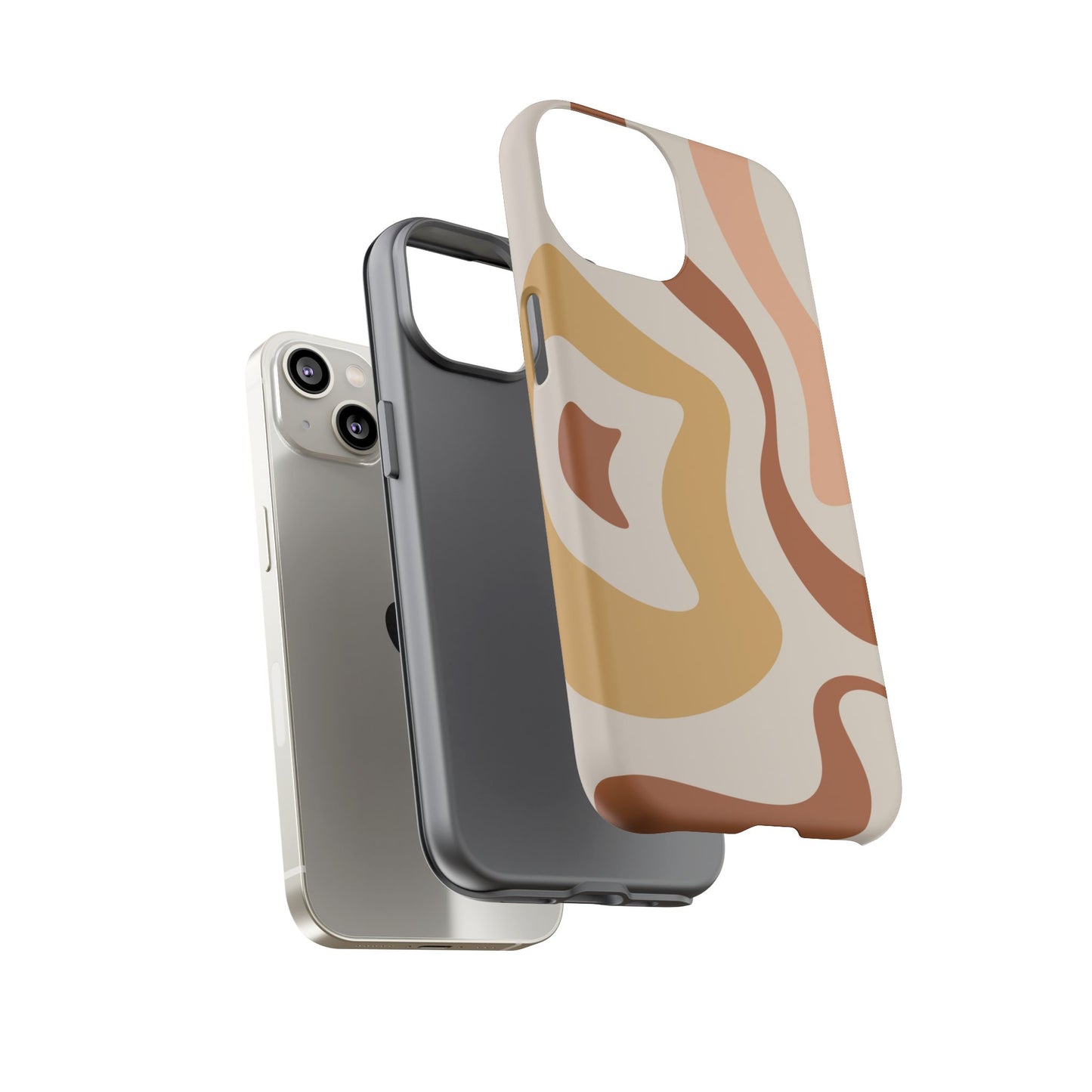 Mocha Drift - Swirl Pattern Tough Phone Case