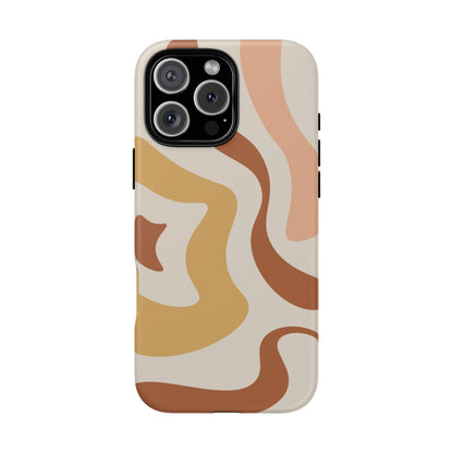 Mocha Drift - Swirl Pattern Tough Phone Case