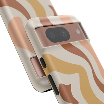 Mocha Drift - Swirl Pattern Tough Phone Case
