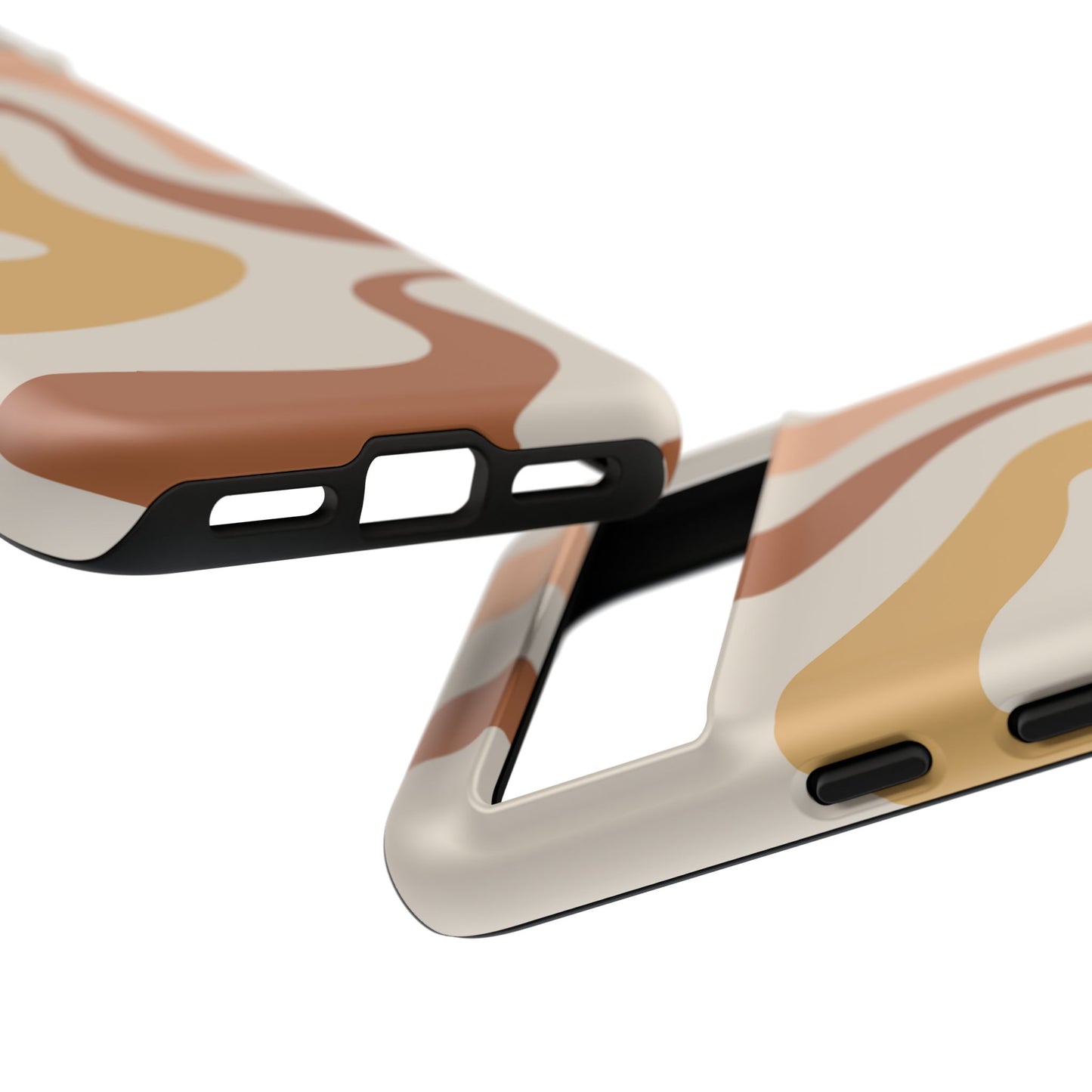 Mocha Drift - Swirl Pattern Tough Phone Case