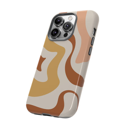 Mocha Drift - Swirl Pattern Tough Phone Case