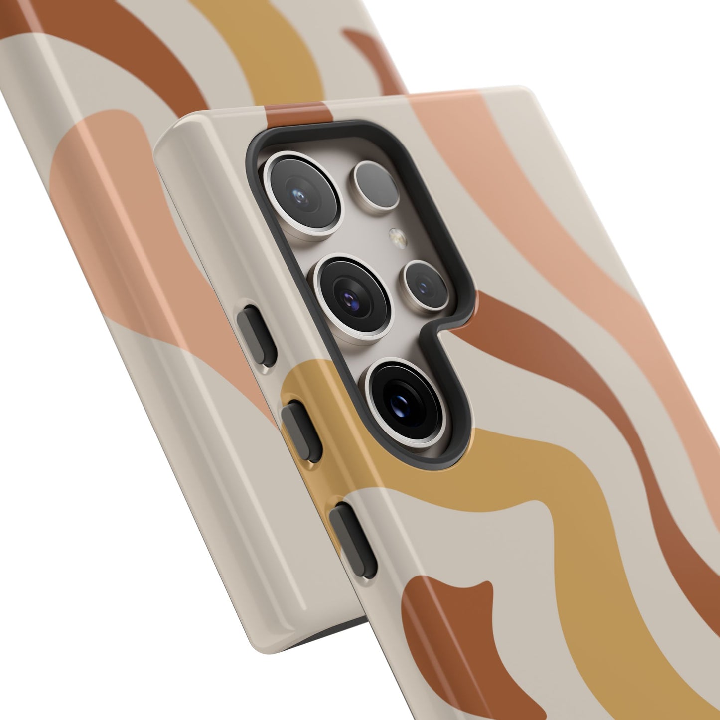 Mocha Drift - Swirl Pattern Tough Phone Case