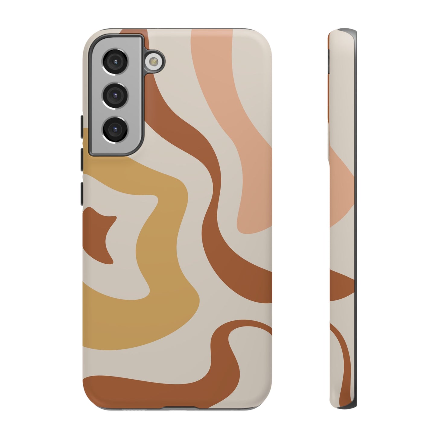 Mocha Drift - Swirl Pattern Tough Phone Case