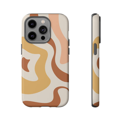 Mocha Drift - Swirl Pattern Tough Phone Case