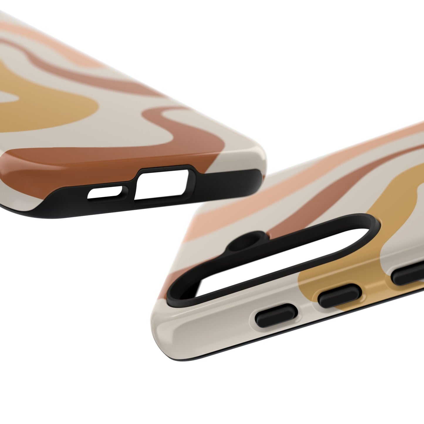 Mocha Drift - Swirl Pattern Tough Phone Case