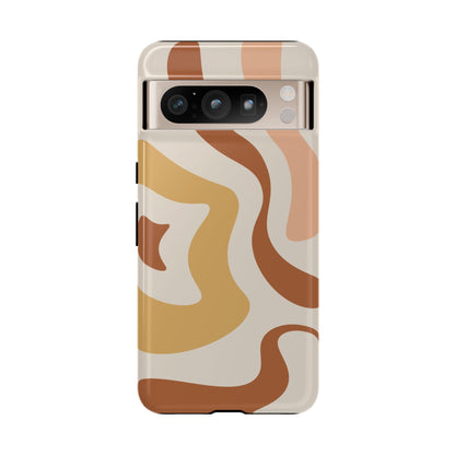 Mocha Drift - Swirl Pattern Tough Phone Case