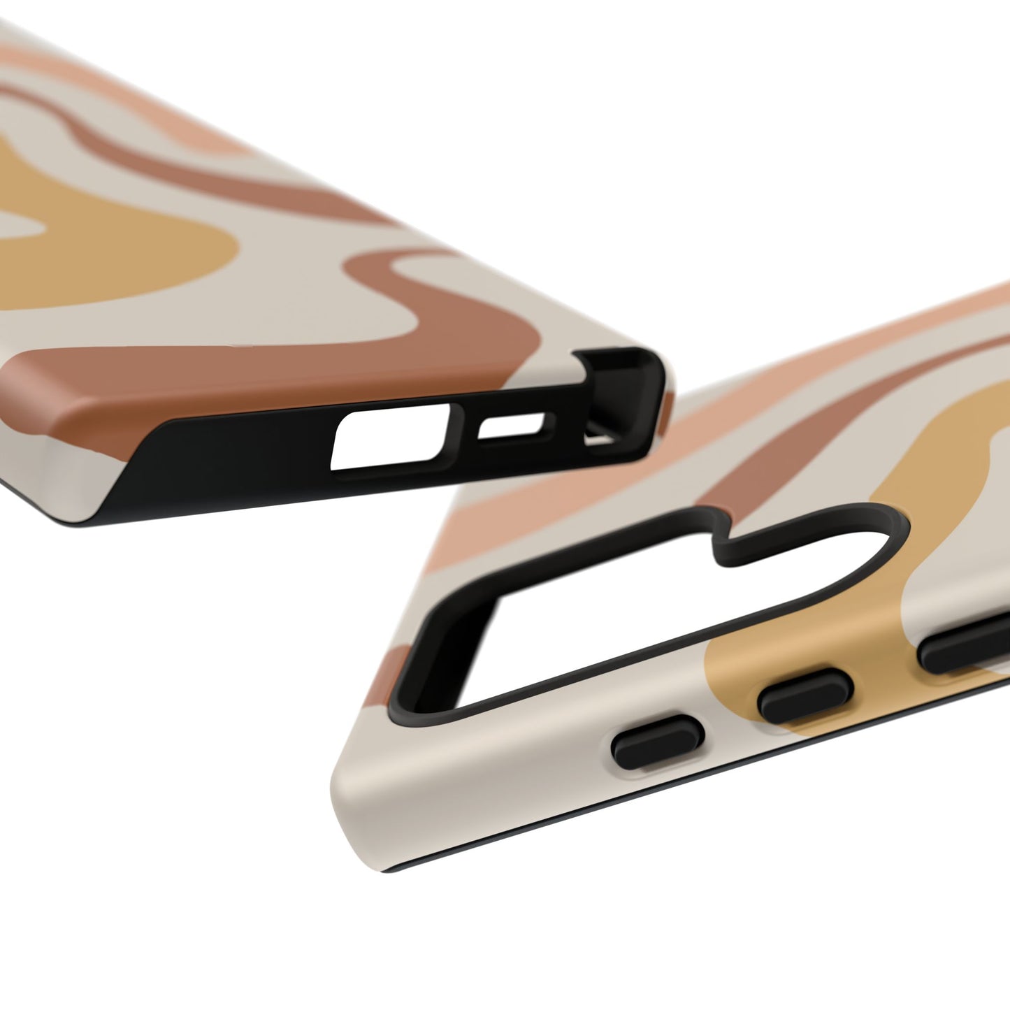 Mocha Drift - Swirl Pattern Tough Phone Case