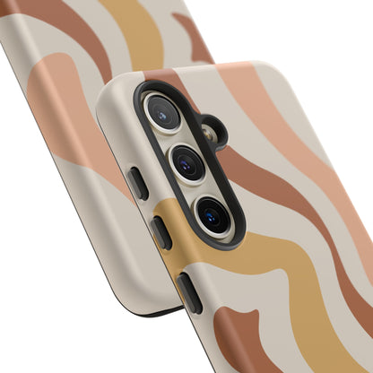 Mocha Drift - Swirl Pattern Tough Phone Case