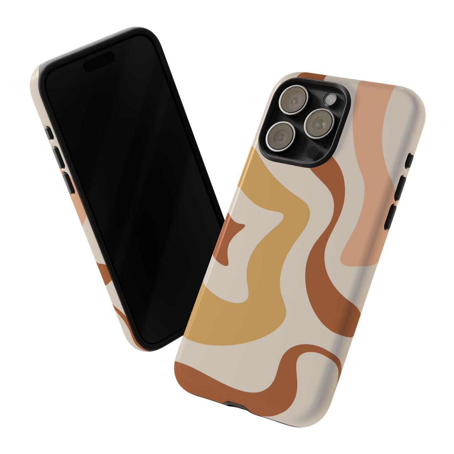 Mocha Drift - Swirl Pattern Tough Phone Case