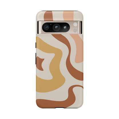 Mocha Drift - Swirl Pattern Tough Phone Case