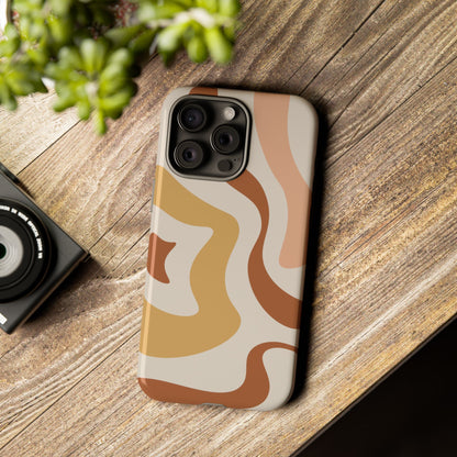 Mocha Drift - Swirl Pattern Tough Phone Case
