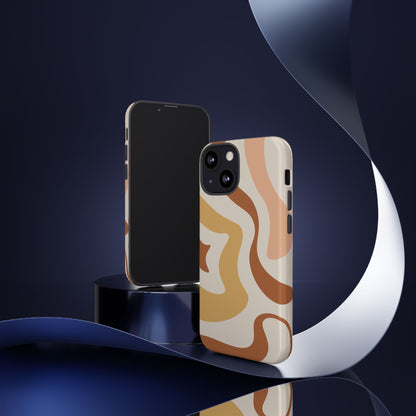 Mocha Drift - Swirl Pattern Tough Phone Case