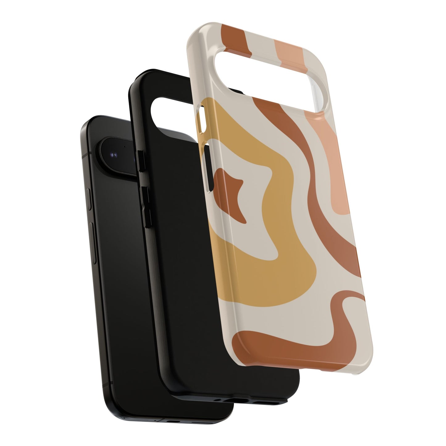 Mocha Drift - Swirl Pattern Tough Phone Case