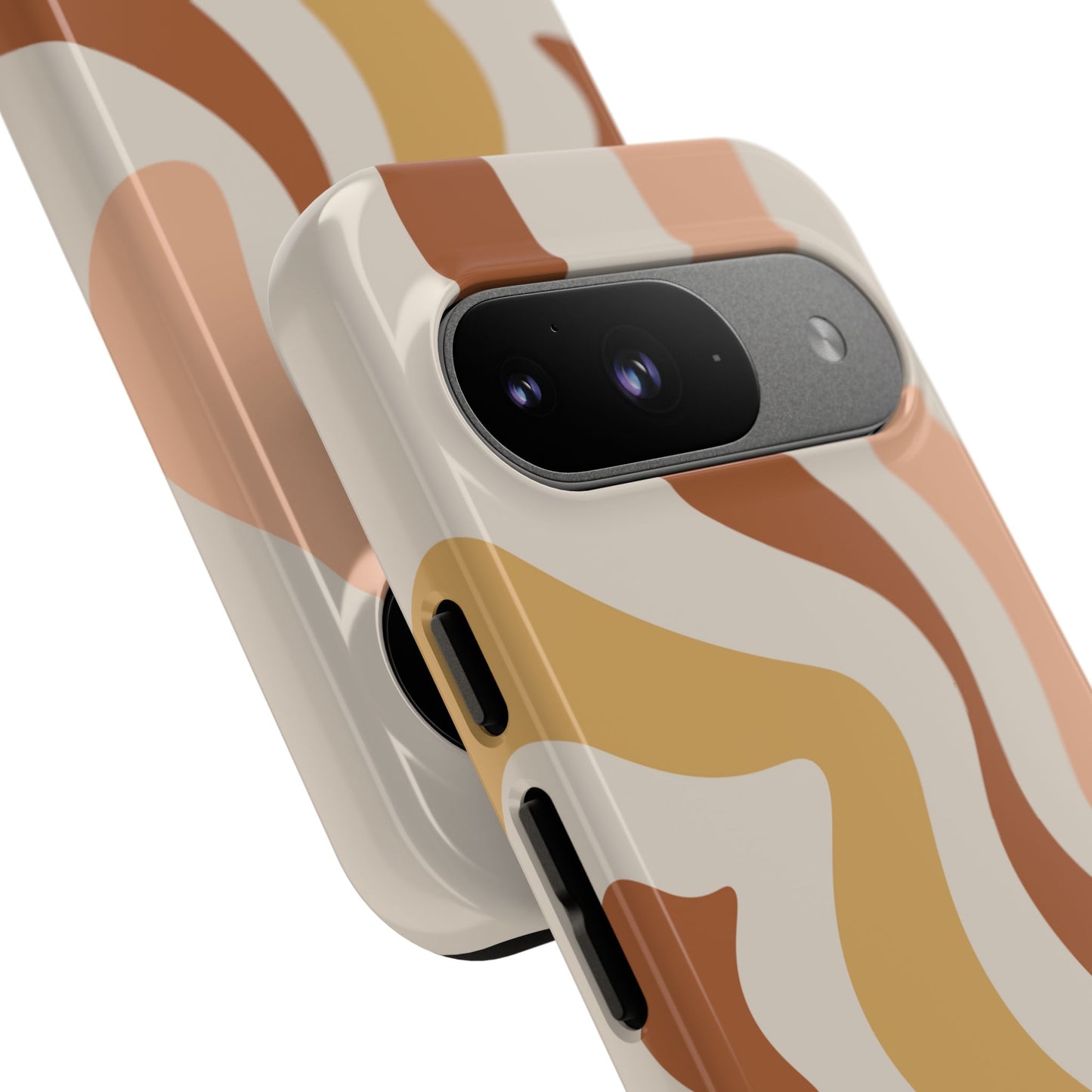 Mocha Drift - Swirl Pattern Tough Phone Case