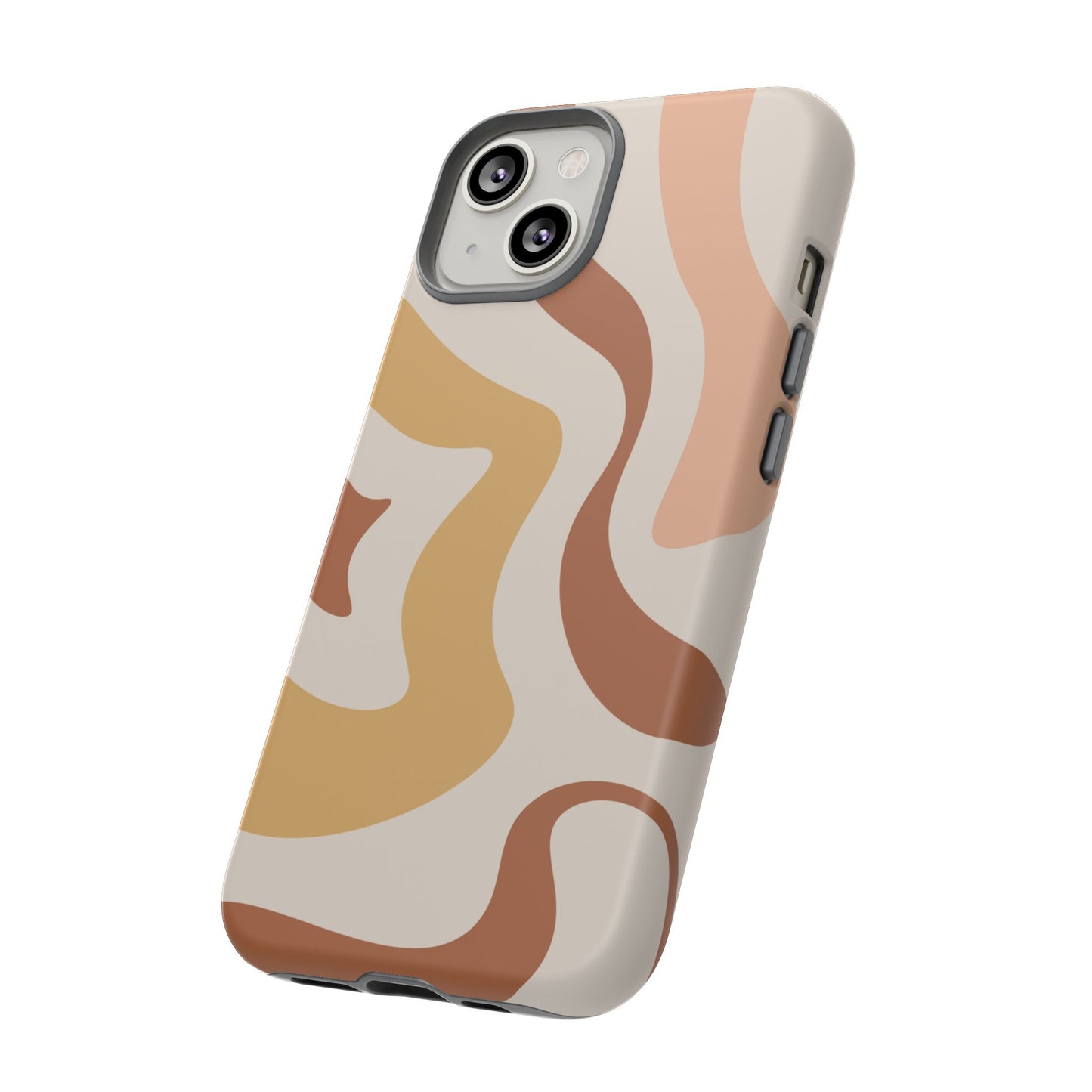 Mocha Drift - Swirl Pattern Tough Phone Case